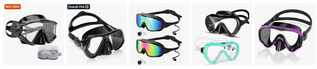 Face for Swimming Goggles