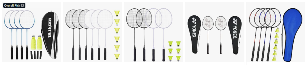 Famous Badminton Rackets.