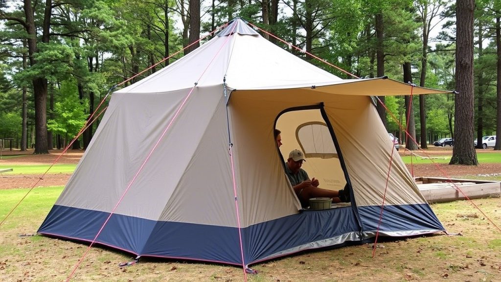 Add a Tent Awning or Canopy