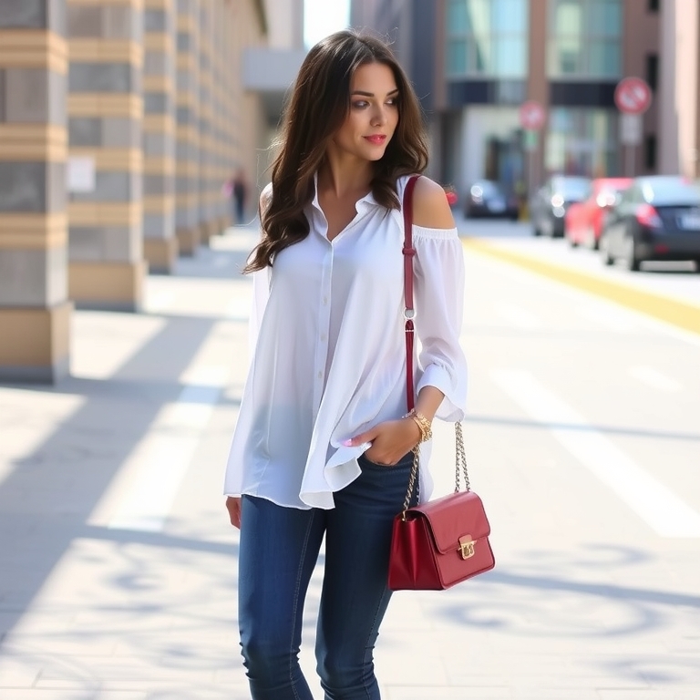 Flowy Blouse and Skinny Jeans