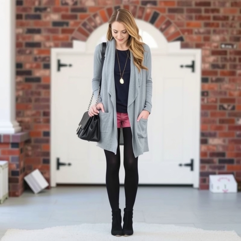 Statement Cardigan and Leggings
