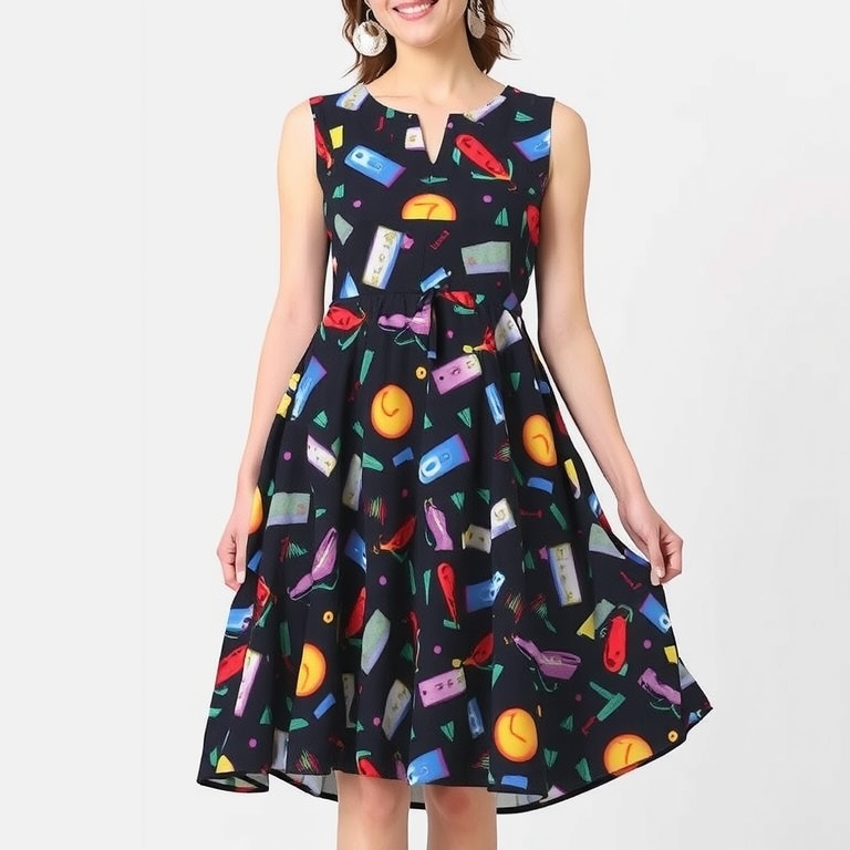 Playful Printed Dress