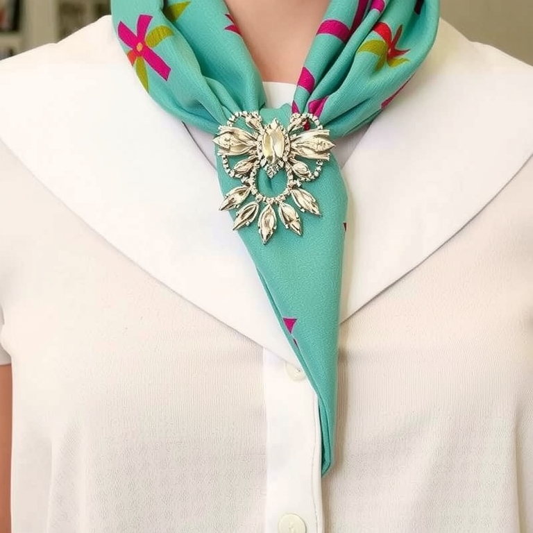 Brooches and Scarves: A Vintage Touch