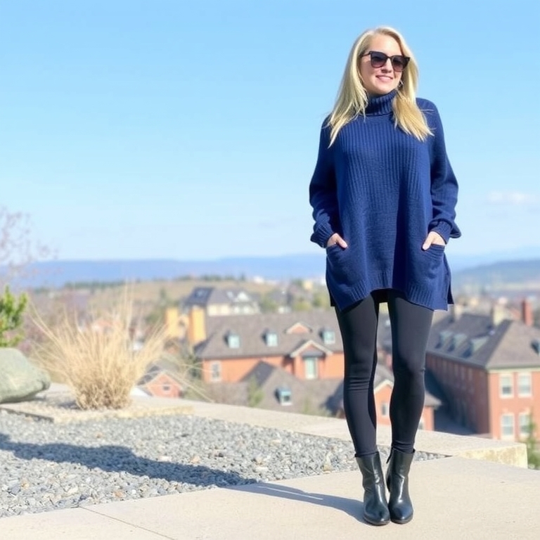Leggings and an Oversized Sweater