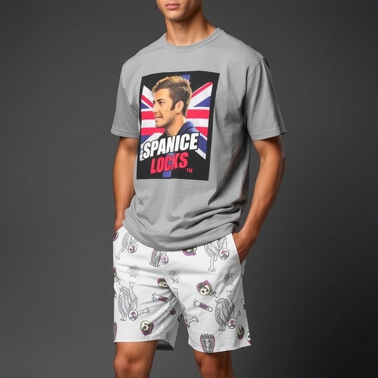 Printed T-Shirt and Shorts