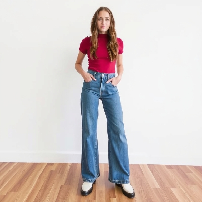 Retro High-Waisted Jeans