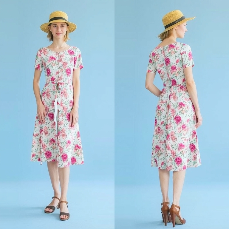 Vintage Floral Dress