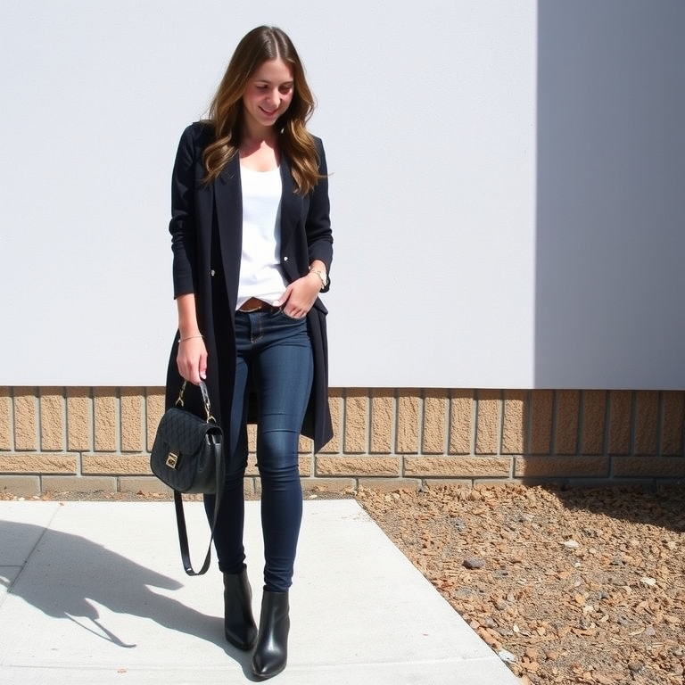 Oversized Blazer and Skinny Jeans