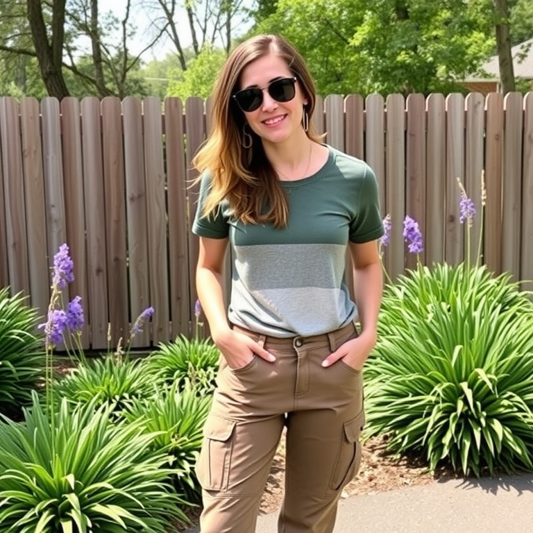 Cargo Pants and a Simple Top