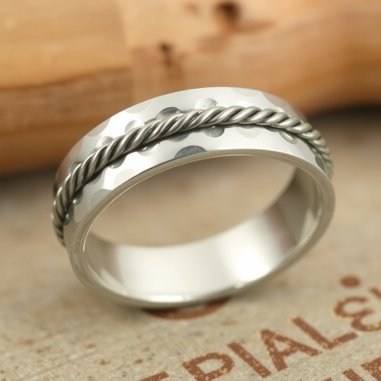 The Hammered 7.5mm Band:  Rustic Charm