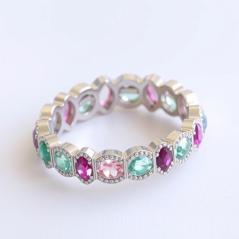 Pavé-Set Gemstone Band