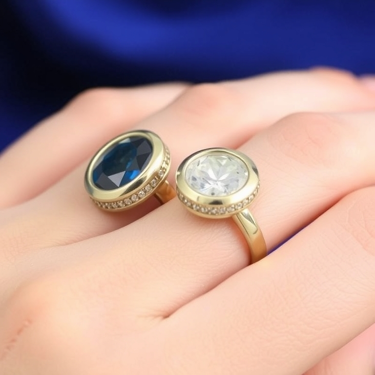 Matching Bezel Set Rings (various widths)