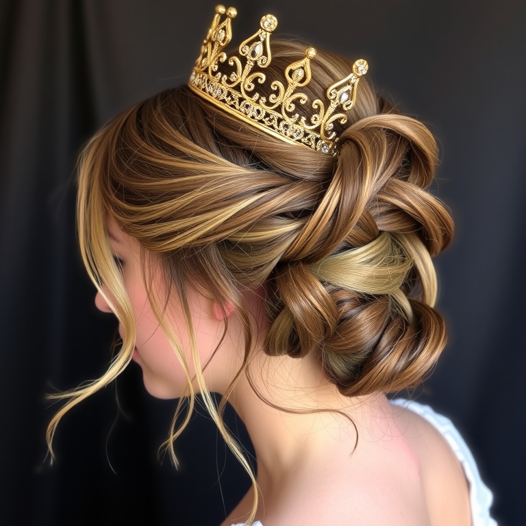 Half-Up Twisted Crown