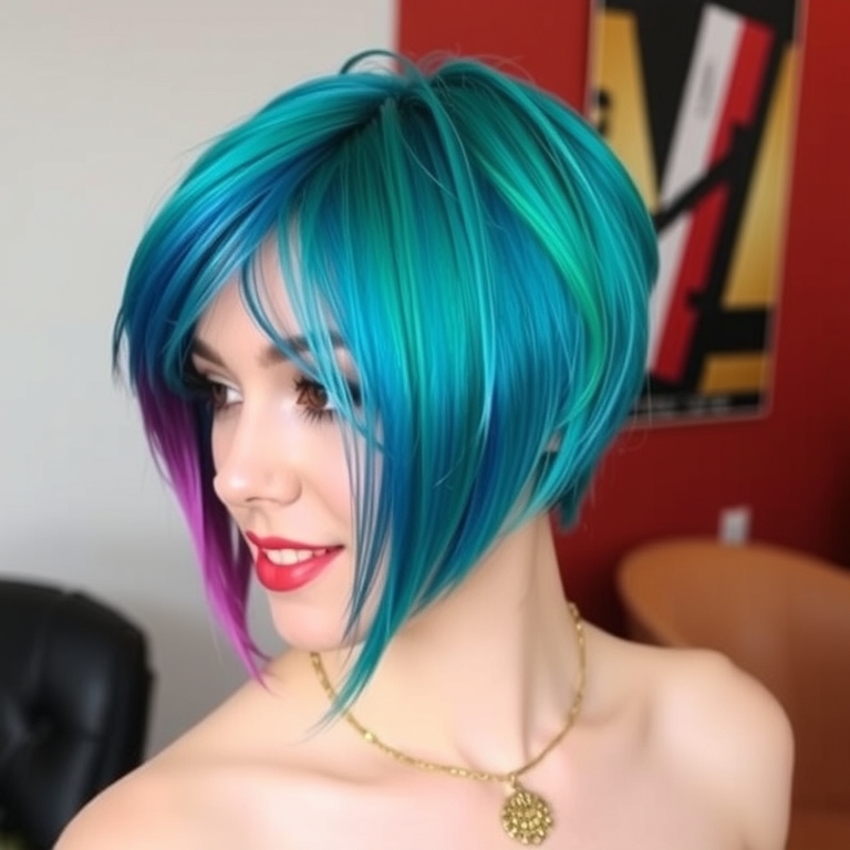 Bold Color with Short Hair