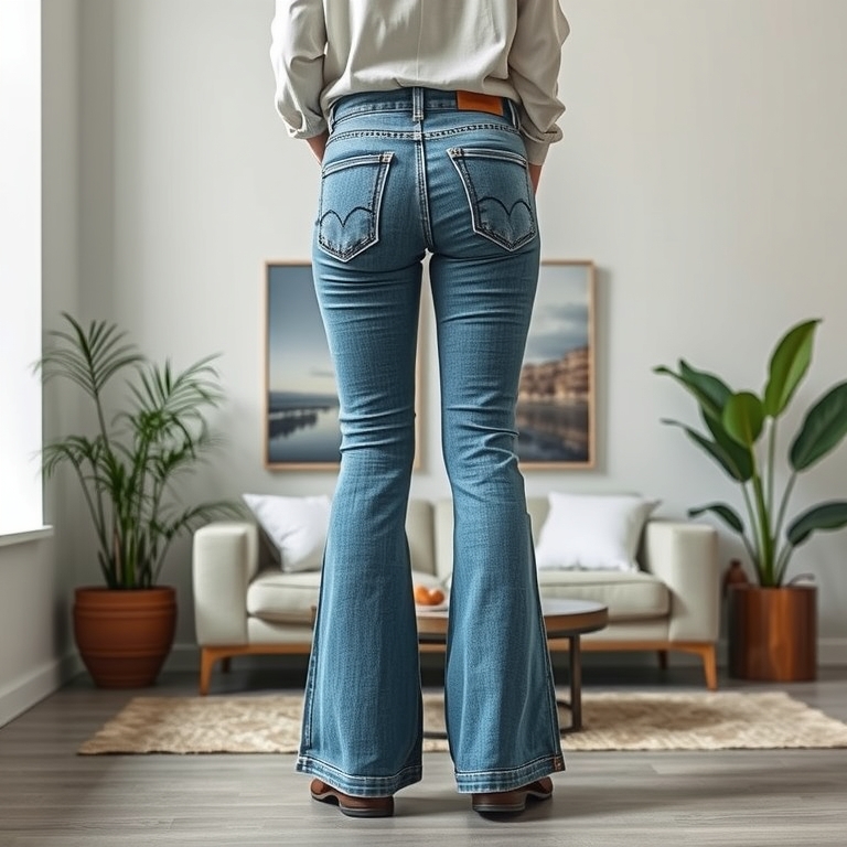 Flared Jeans: A Retro Senior Jeans Idea - senior jeans idea