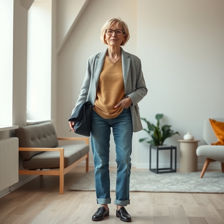 Layering with Jeans: Styling Tips for Seniors - senior jeans idea