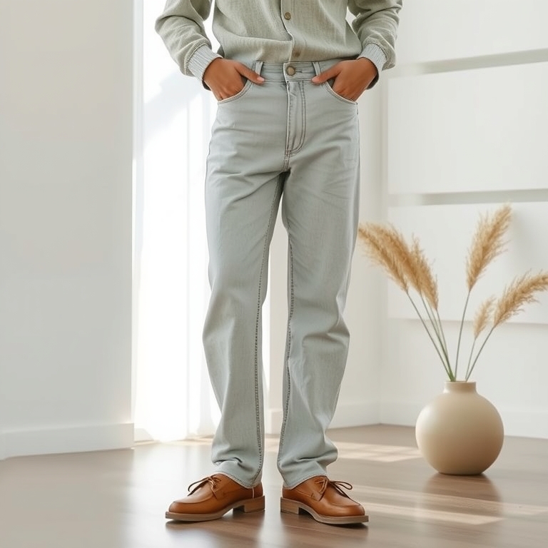 Linen Blend Jeans for Warm Weather Comfort - senior jeans idea