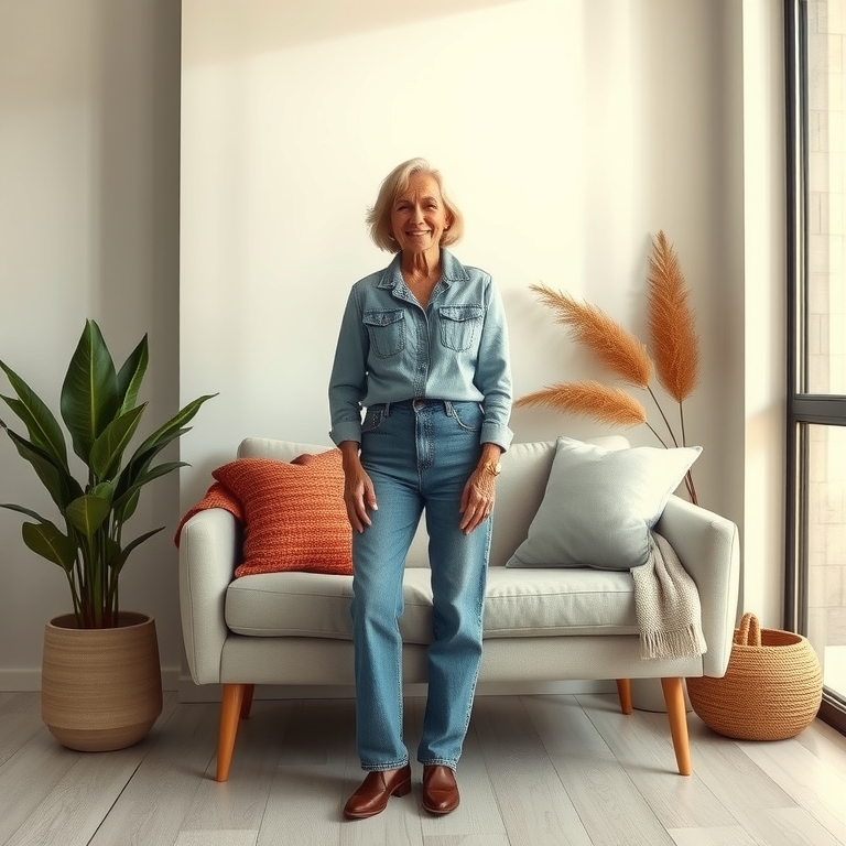 Mom Jeans: Vintage Vibes for Modern Seniors - senior jeans idea