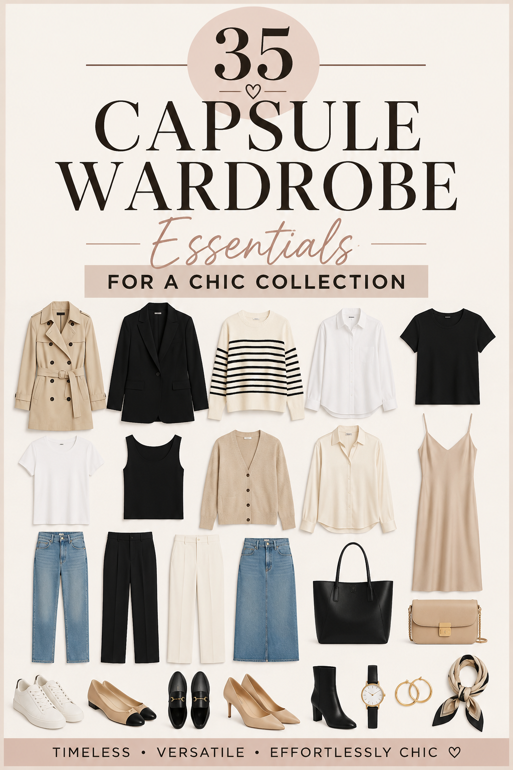 35 Capsule Wardrobe Essentials for a Chic Collection