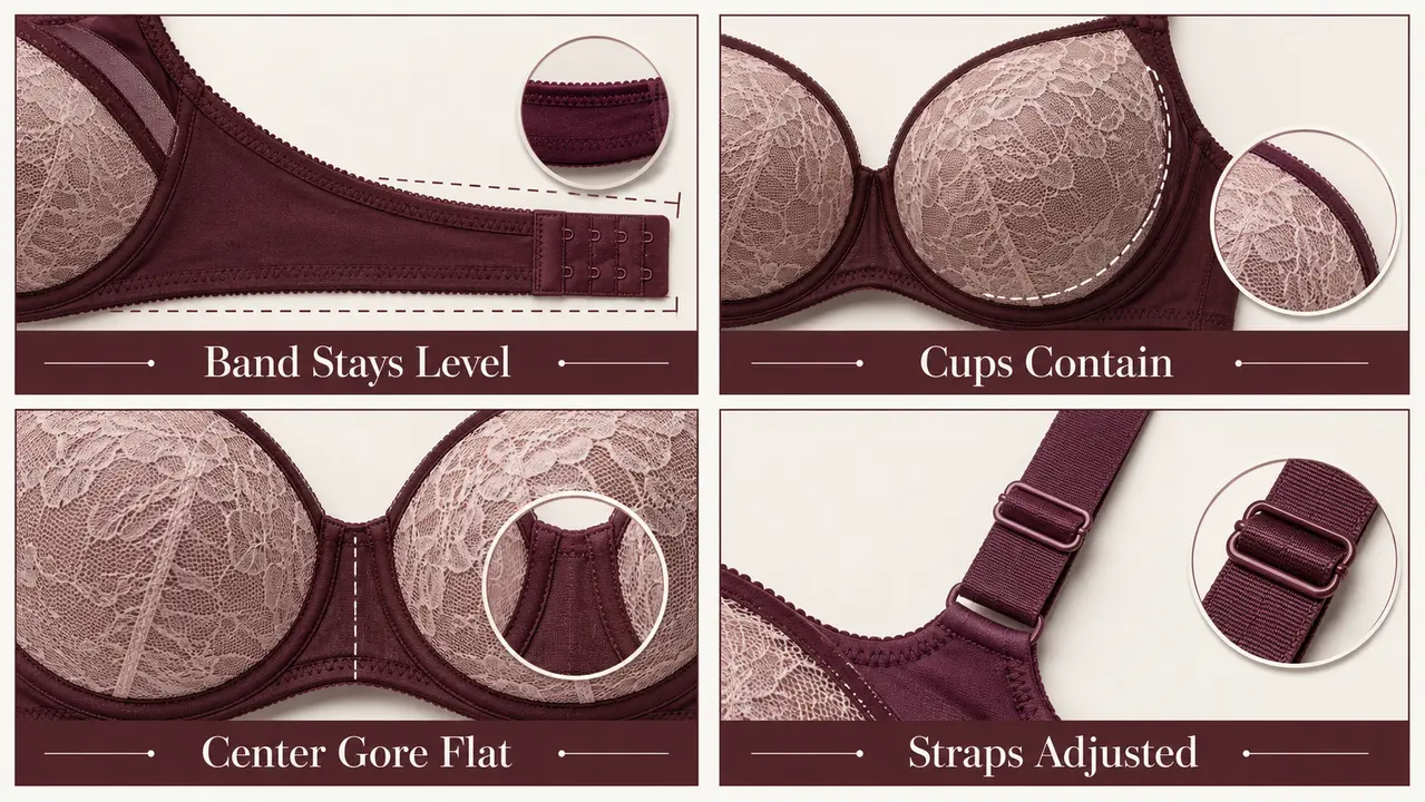 Four signs of a properly fitting supportive bra