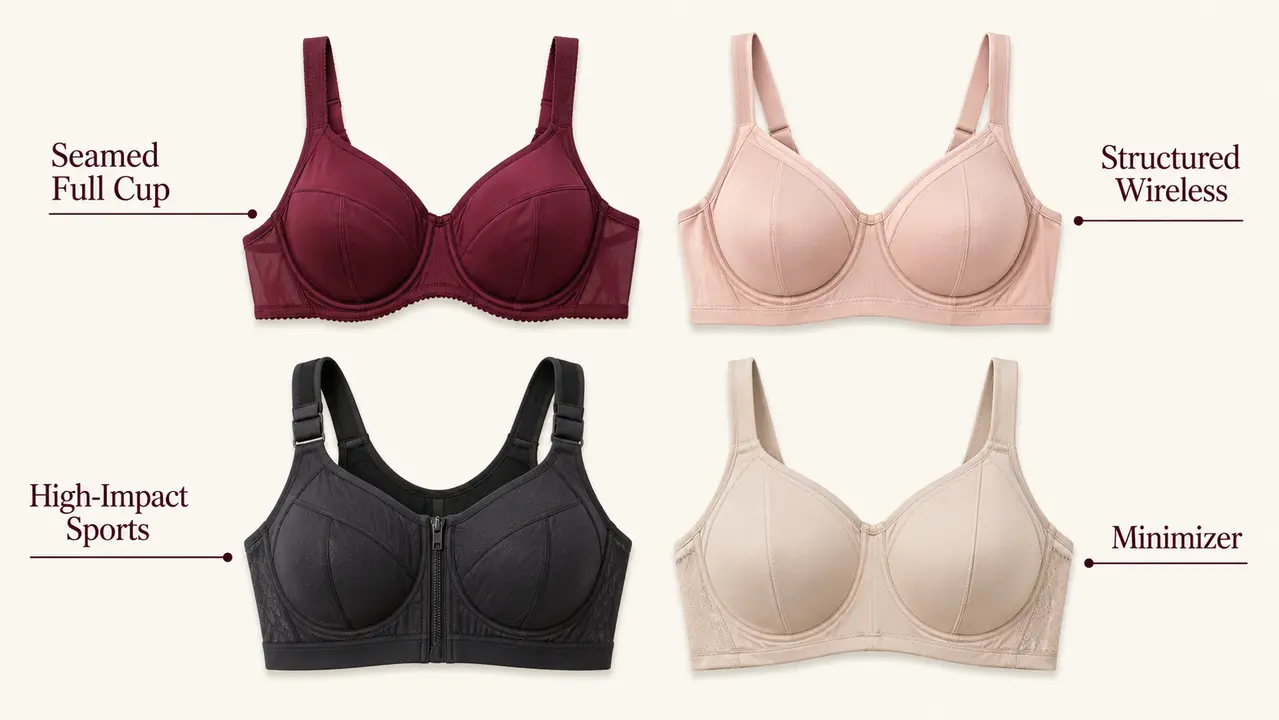 Comparison of supportive bra types for fuller busts